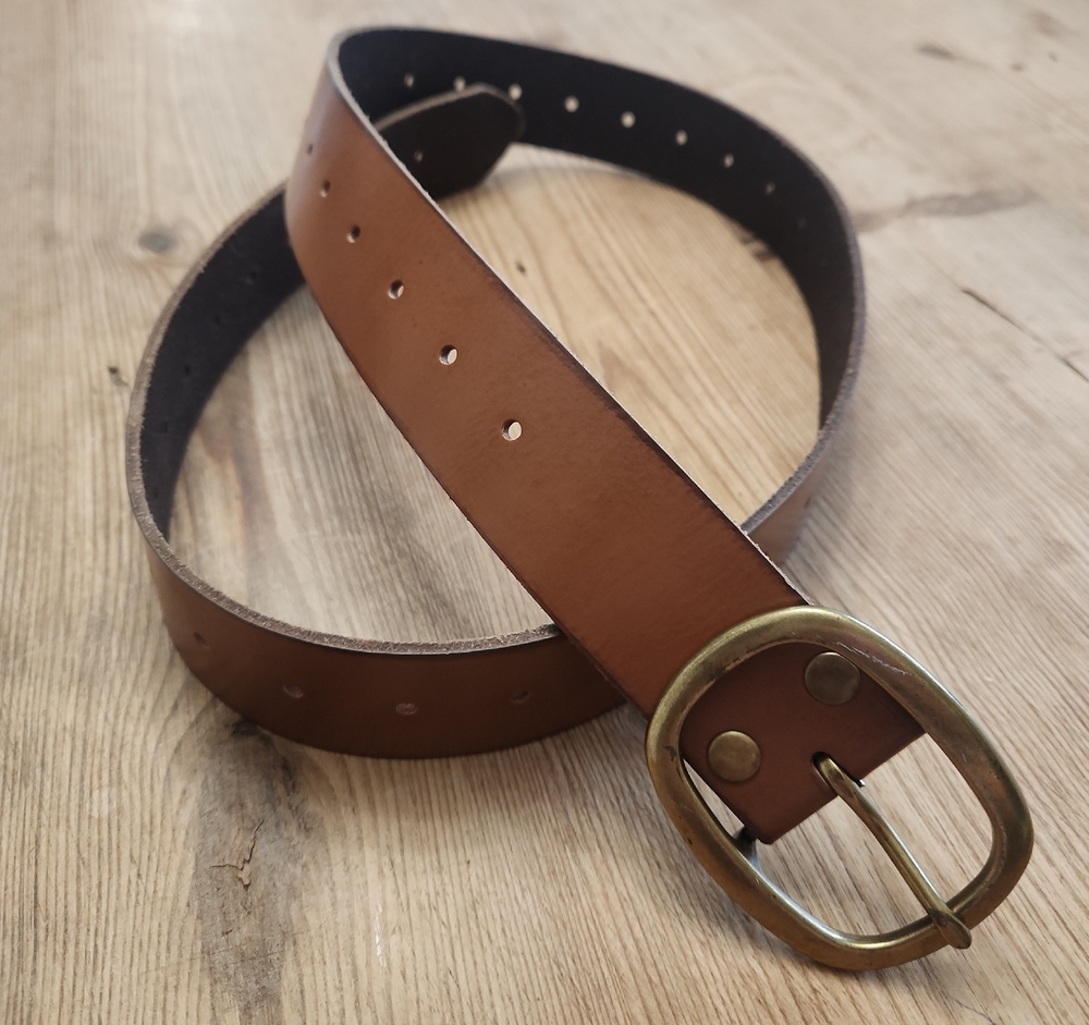 Men's Brown Leather Belt Large